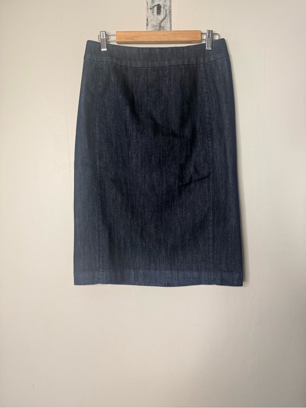 Coldwater Creek Dark Blue Denim Pencil Skirt